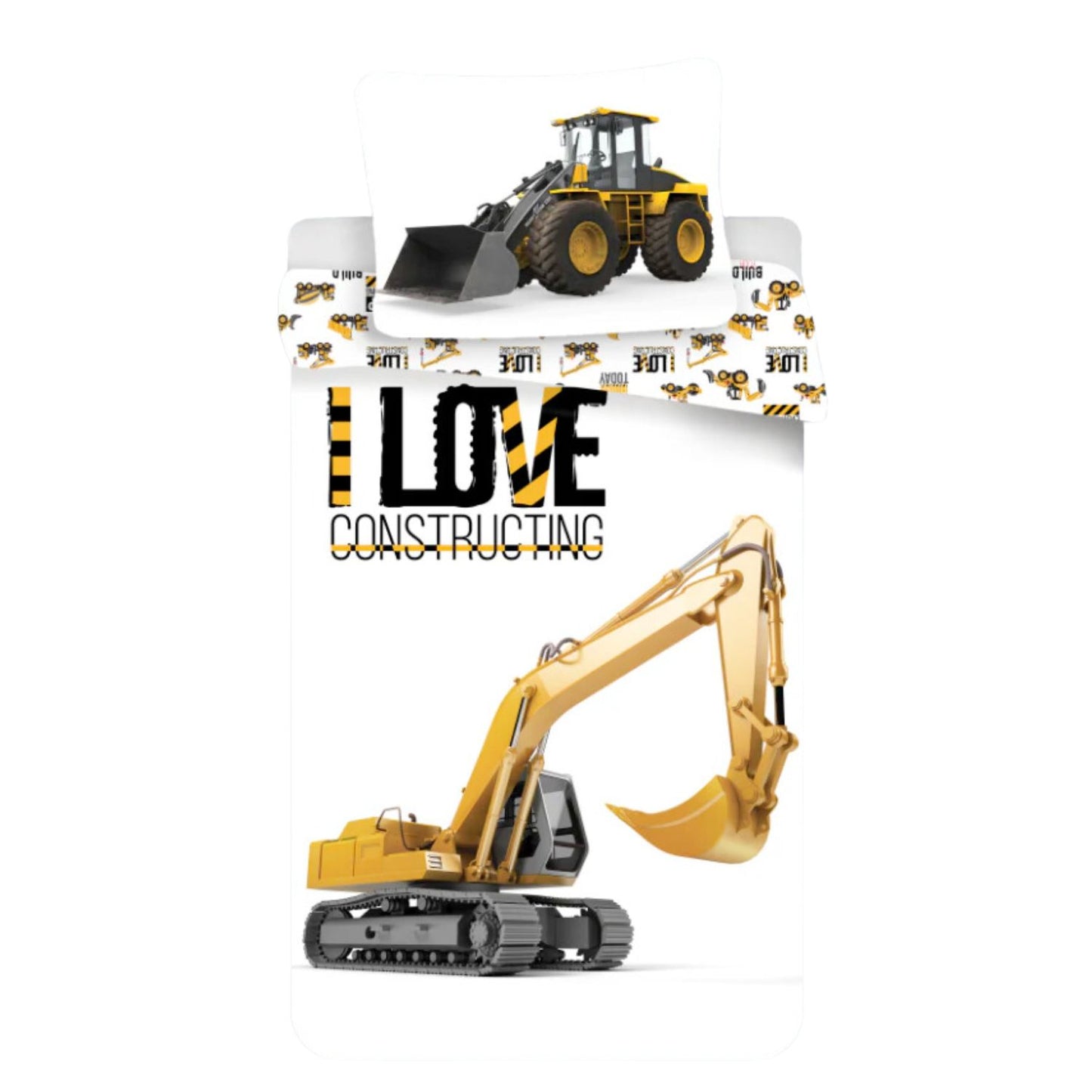 Bettwäsche "Bagger" aus 100% Baumwolle - 100x135 & 40x60