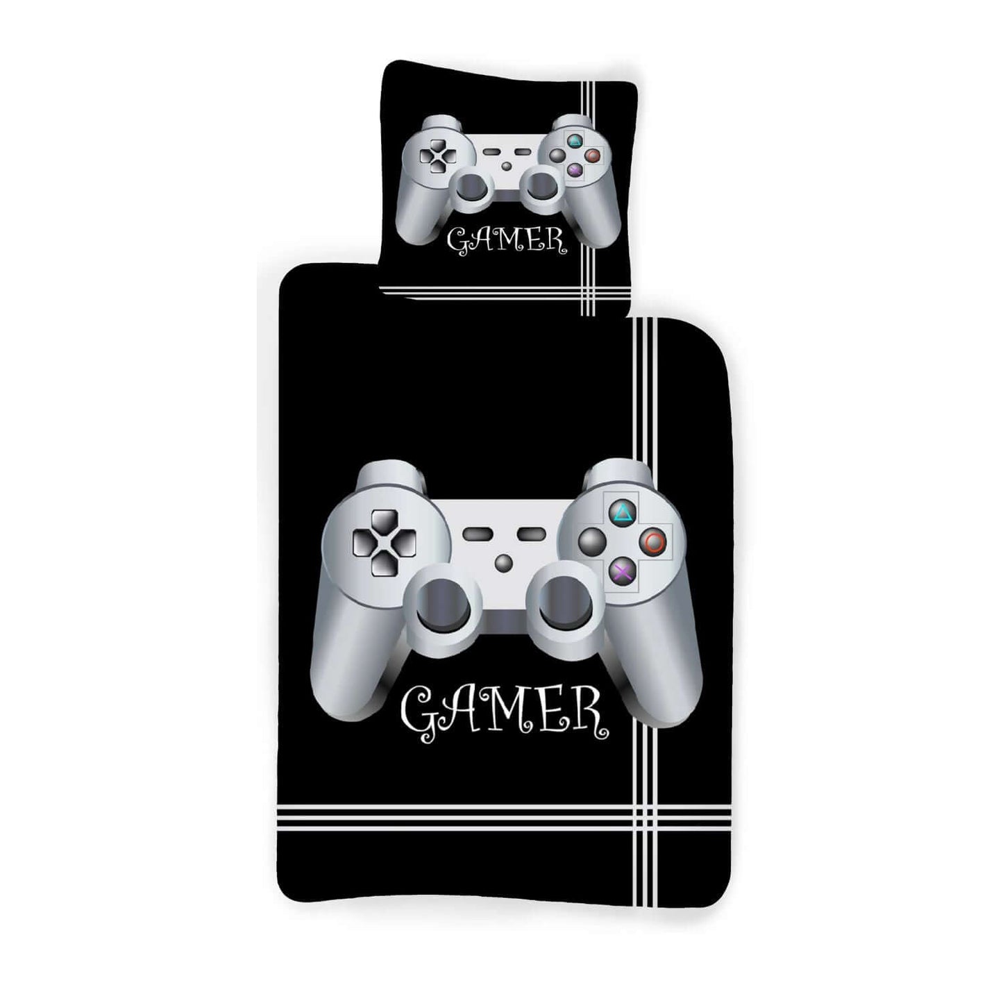 Bettwäsche "Gamer" aus 100% Baumwolle - 135x200 & 80x80