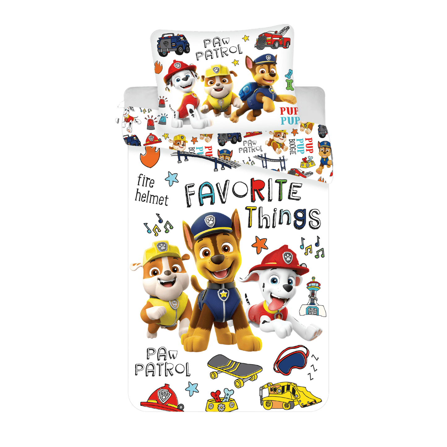 Paw Patrol "Favorite Things" aus 100% Baumwolle Kinderbettwäsche