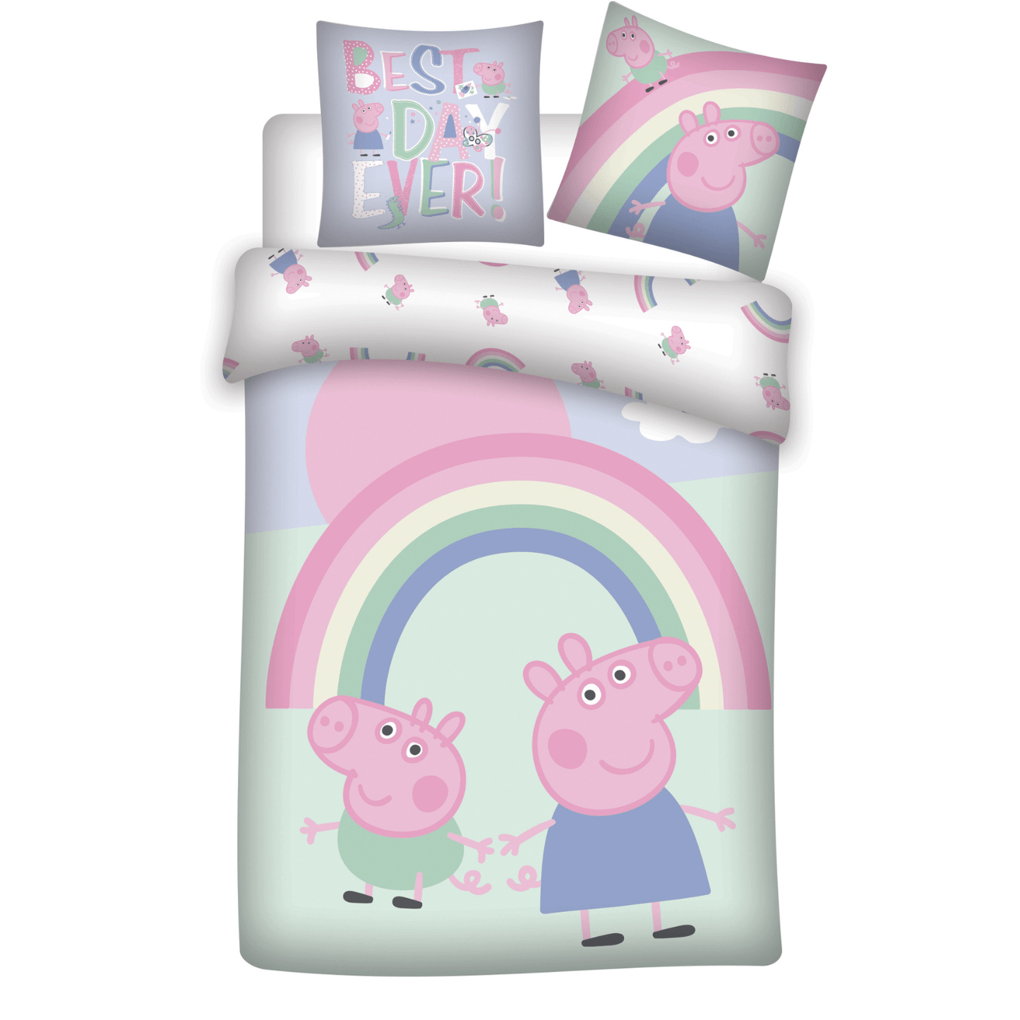 Peppa Wutz "Best Day Ever" aus 100% Baumwolle - 100x135 & 40x60
