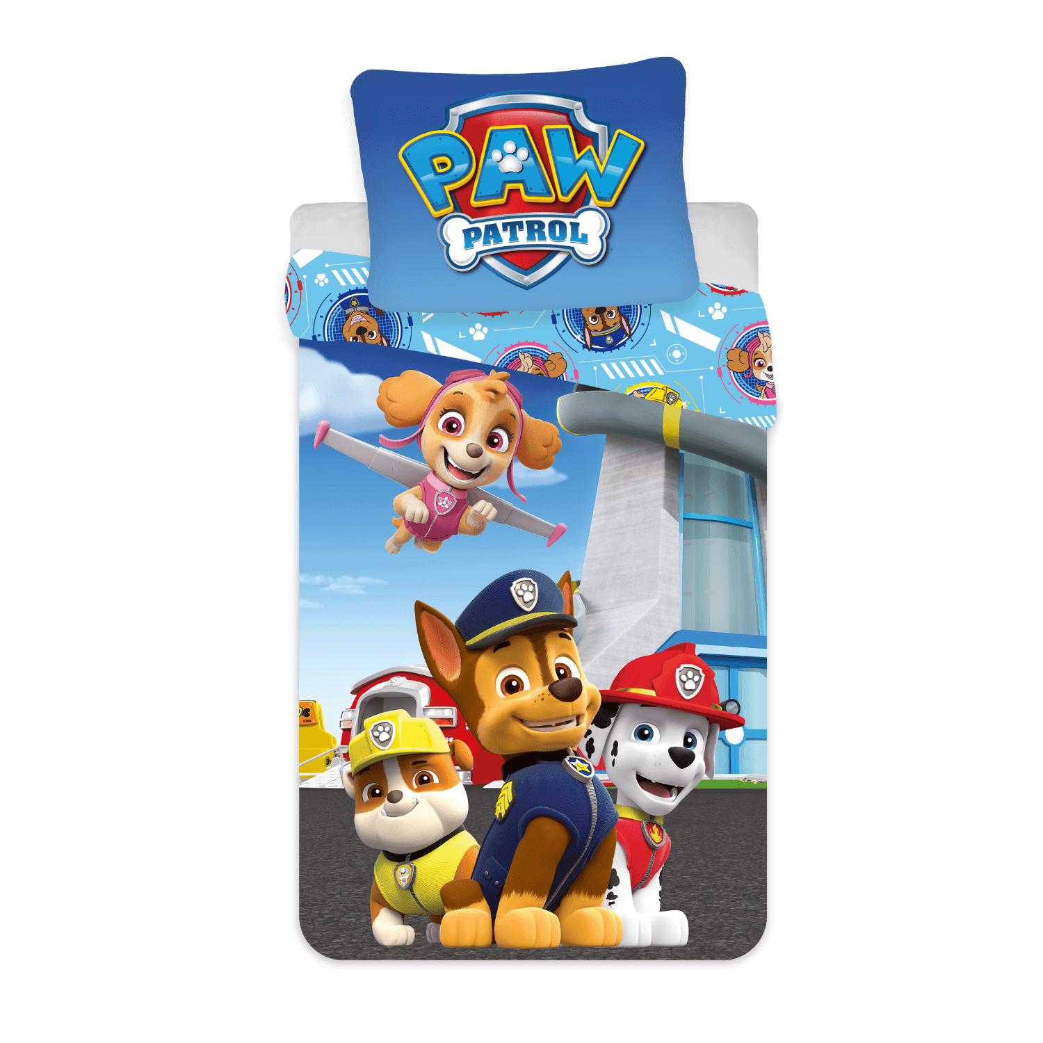 Paw Patrol "Station" aus 100% Baumwolle Kinderbettwäsche