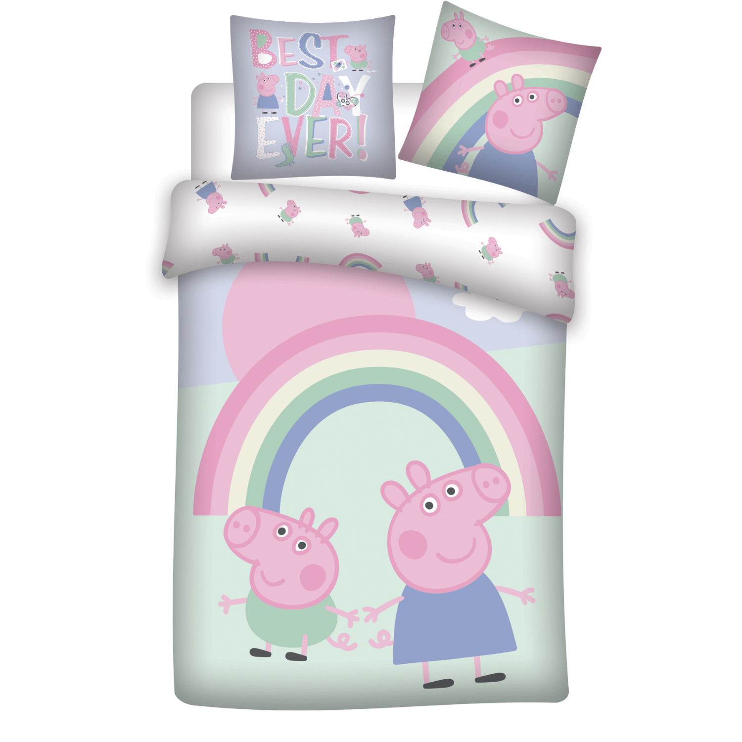 Peppa Wutz "Best Day Ever" aus 100% Baumwolle - 100x135 & 40x60
